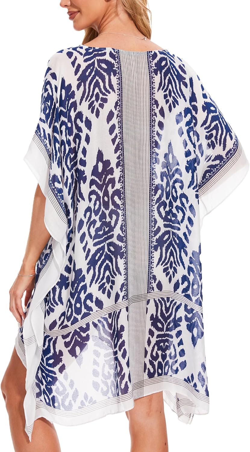 Breezy Lane Women's Beach Cover Up Swimsuit Coverups Kaftan for Bathing Suit Vacation Summer Resort Wear - Image 2