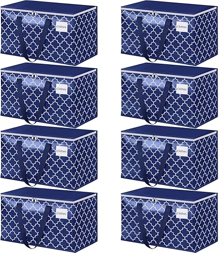 Bolsas de mudanza, suministros de mudanza extragrandes, bolsas de almacenamiento resistentes, bolsas de embalaje con cremalleras y asas reforzadas,