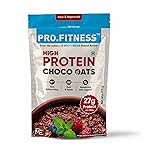 PRO.FITNESS 24g High Protein Oats 375g (By MyFitness) | Dark Chocolate Oats with Almonds, Pumpkin Seeds and Raisin | Chocolate Rolled Oats with Jaggery – No Refined Sugar | Breakfast Cereals