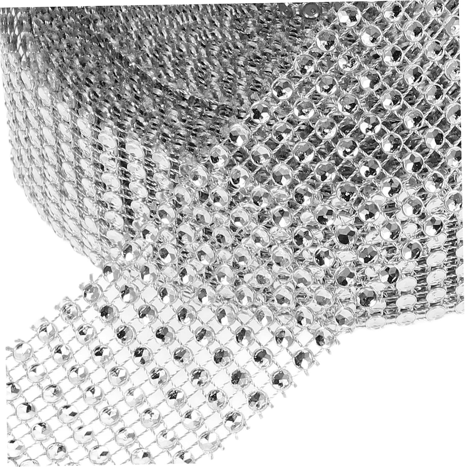 Gadpiparty 8-Row Self-Adhesive Rhinestone Ribbon for DIY Crafting Wear-Resistant Glittering Trim for Clothing Decorations and Accessories