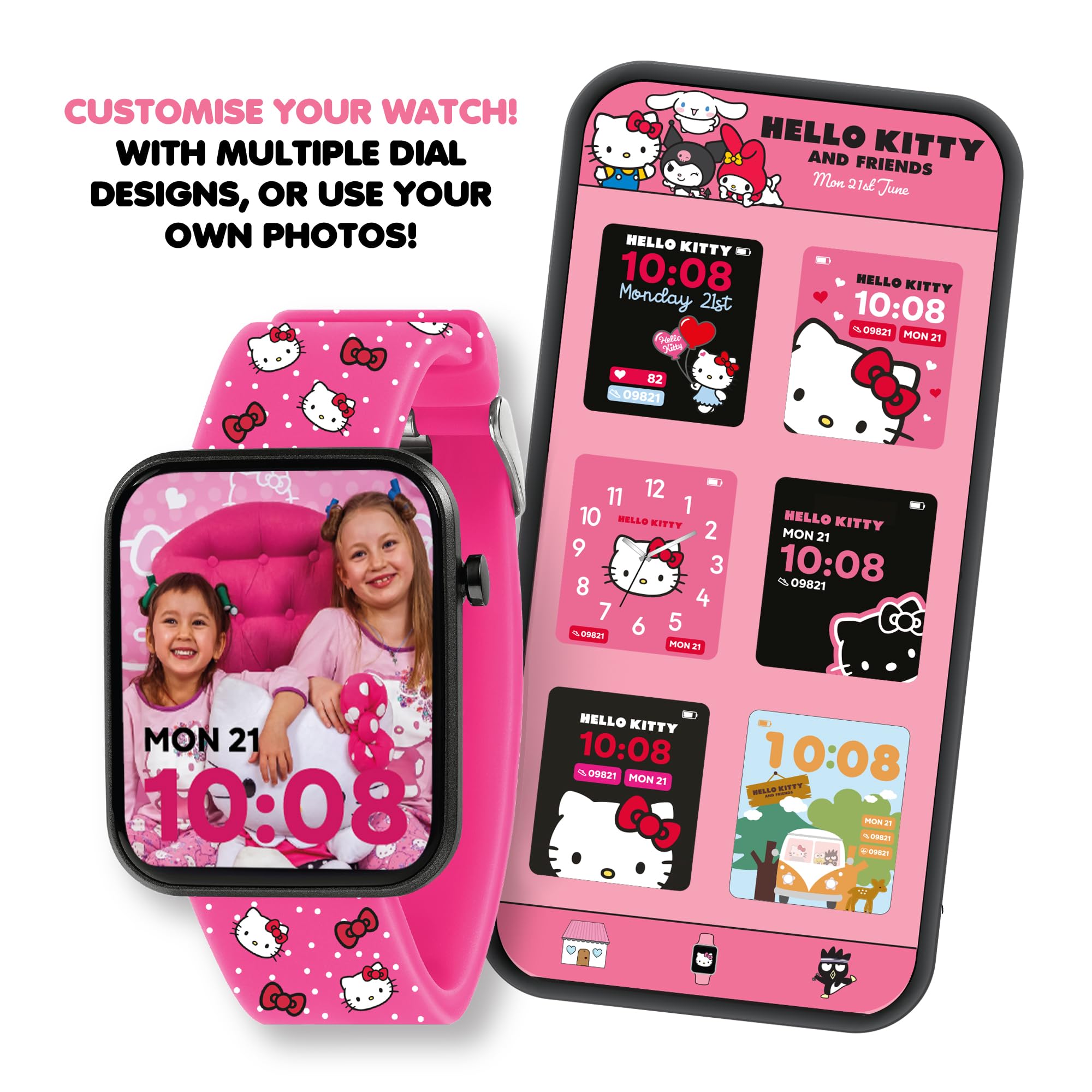 Hello Kitty - Orologio interattivo da ragazza con cinturino stampato