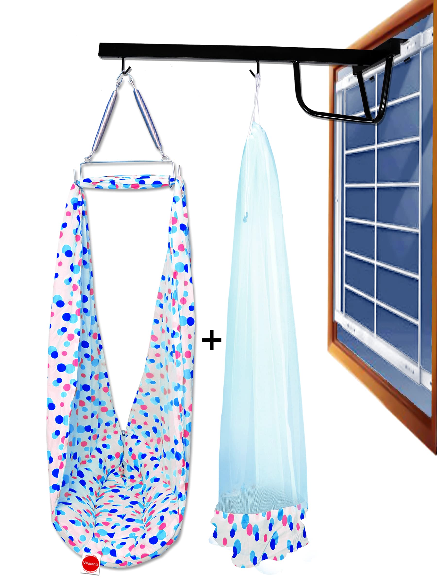 Buy VParents Preemie Baby Swing Cradle with Mosquito Net Spring and