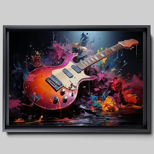 Print guitar canvas print wall decor, ready to hang wall print, design canvas print, Canvas Wall Dekor