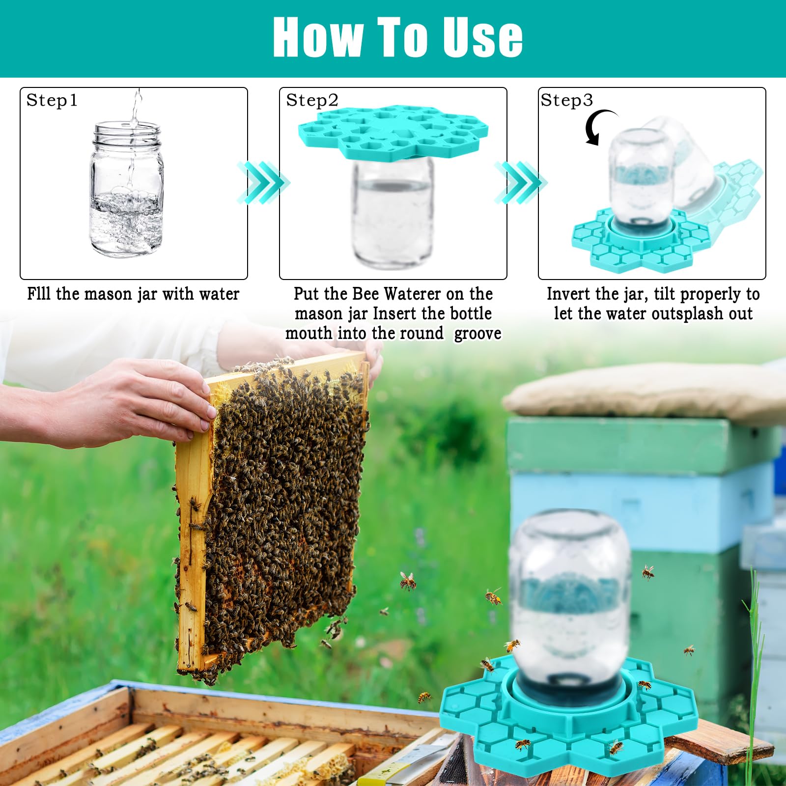 2 Pack Bee Feeder For Mason Jar,Honey Bee UK | Ubuy