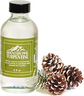 Mountain Pine 100% Pure Gum Spirits of Turpentine – Pure Turpentine Oil Paint Thinner Extracted from Raw Pine Gum – Locall...