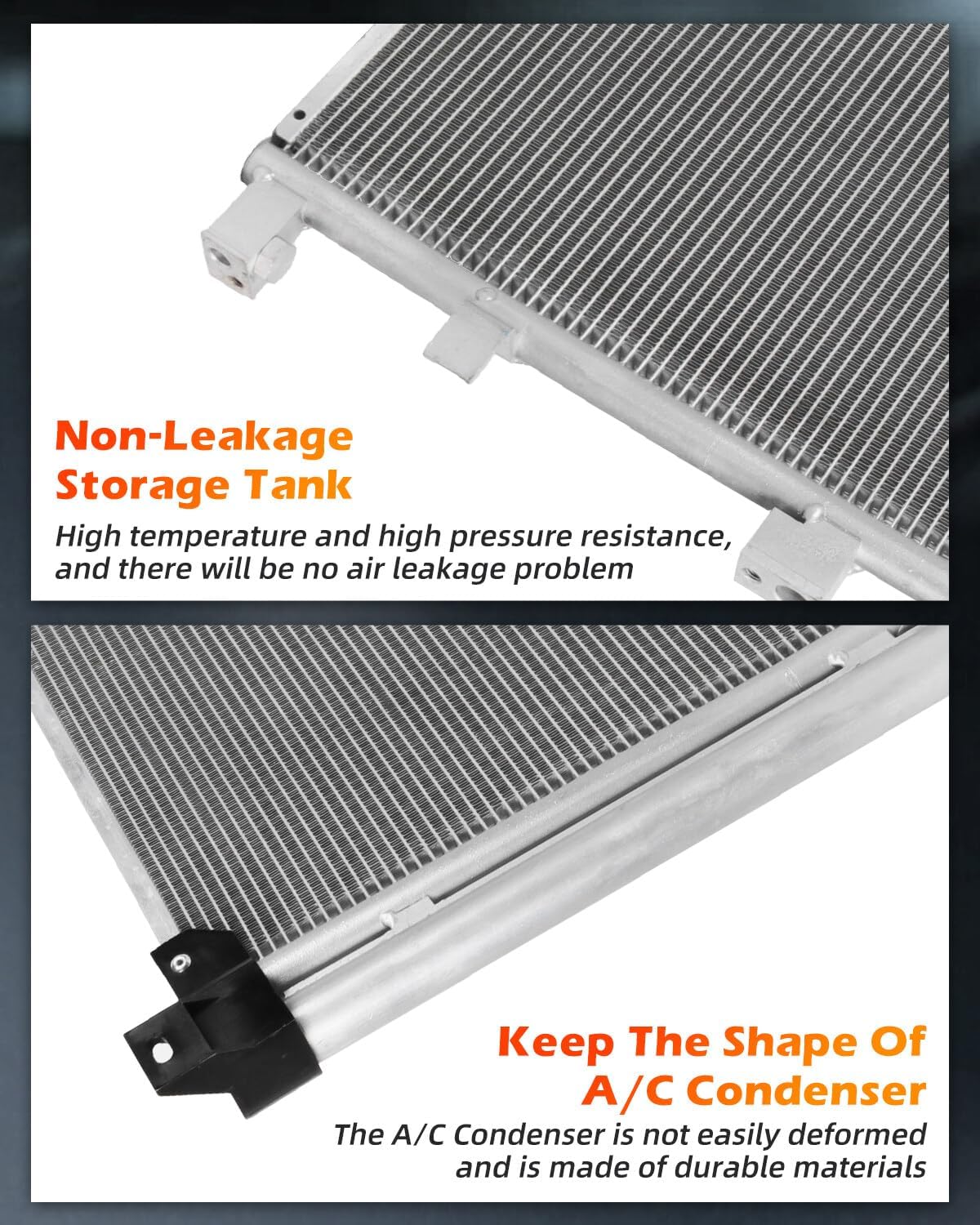 OCPTY Aluminum A/C Condenser Replacement Fit for 2013-2018 for Nissan for Sentra 1.8L