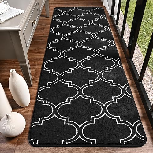 HOMORE Alfombra de pasillo de 2 x 6 pies, alfombra larga de pelo largo para dormitorio, sala de estar, sofá, pasillo, alfombras de espuma