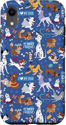 Miniatura 25 de Funda azul para iPhone 16 Disney Dogs I Love My Dog