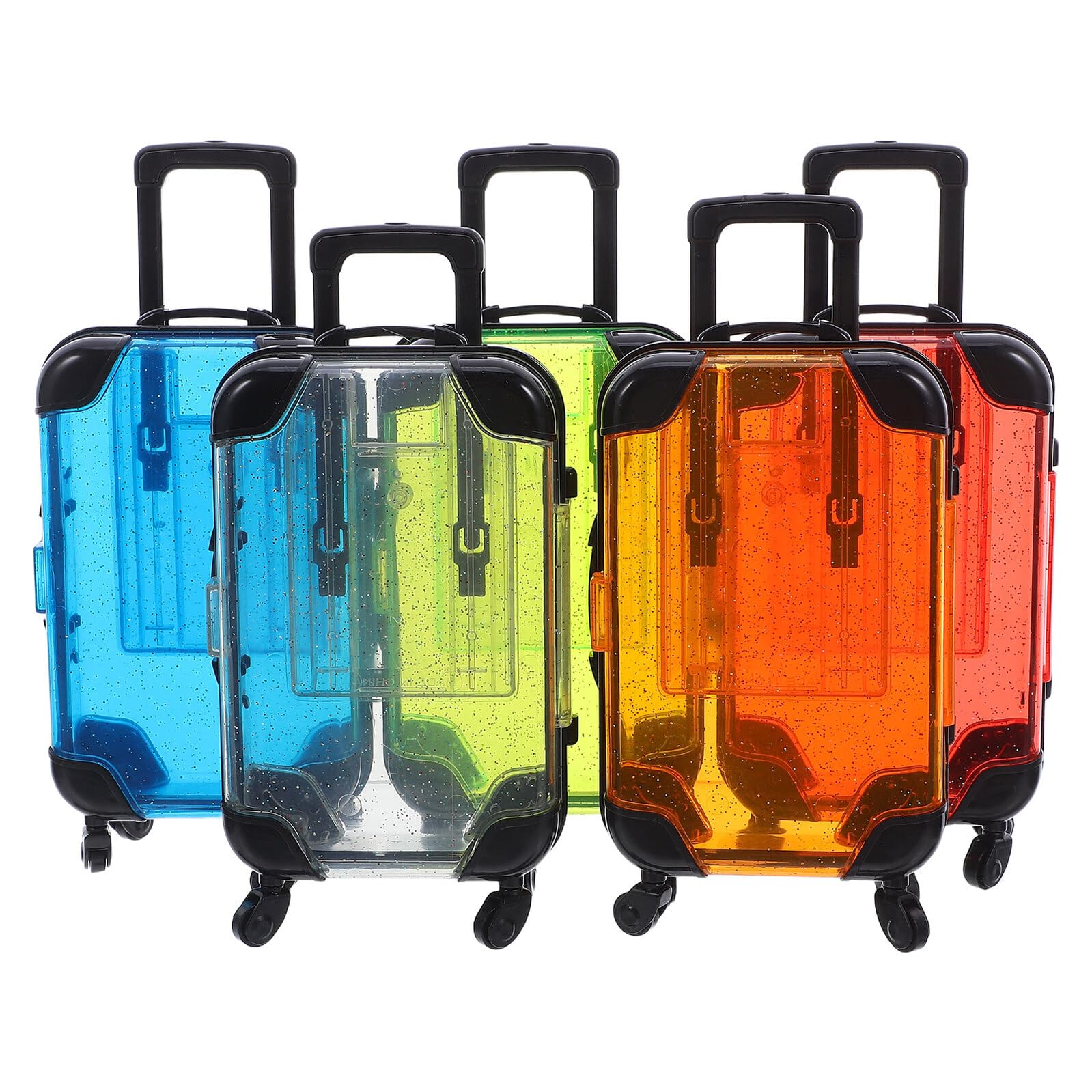 Gatuida Set da Gioco con Mini Valigia Giocattolo per 5 Pezzi Trolley di Simulazione Leggero con Ruote Lisce Gioco di Finzione Educativo per Viaggi