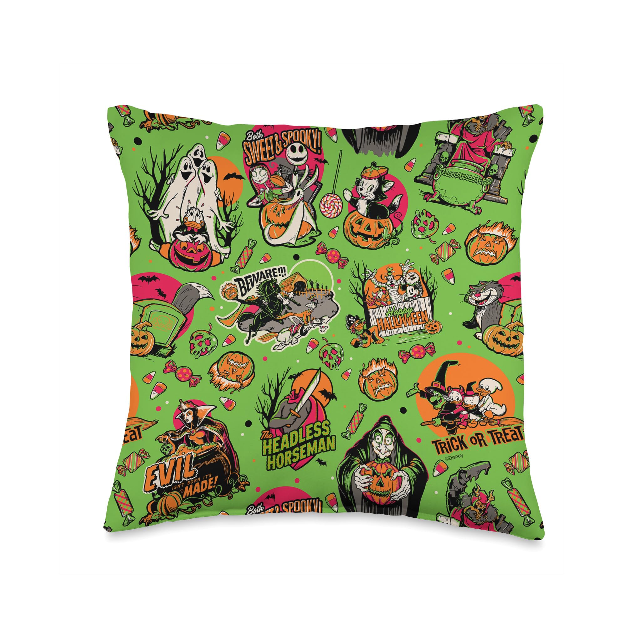 Coussin Disney 100 Halloween imprimé multicolore 40x40 cm
