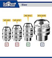 Vista 6 de LABEAR Mandril de grifo intercambiable DR M3 ~ M8 de 1/4 "DR M3 ~ M8, enchufe de grifo ajustable, enchufe