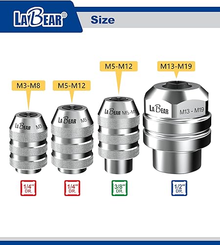 Miniatura 4 de 12 "DR x M13  M19 Adaptador de mandril de grifo ajustable intercambiable, enchufe de grifo