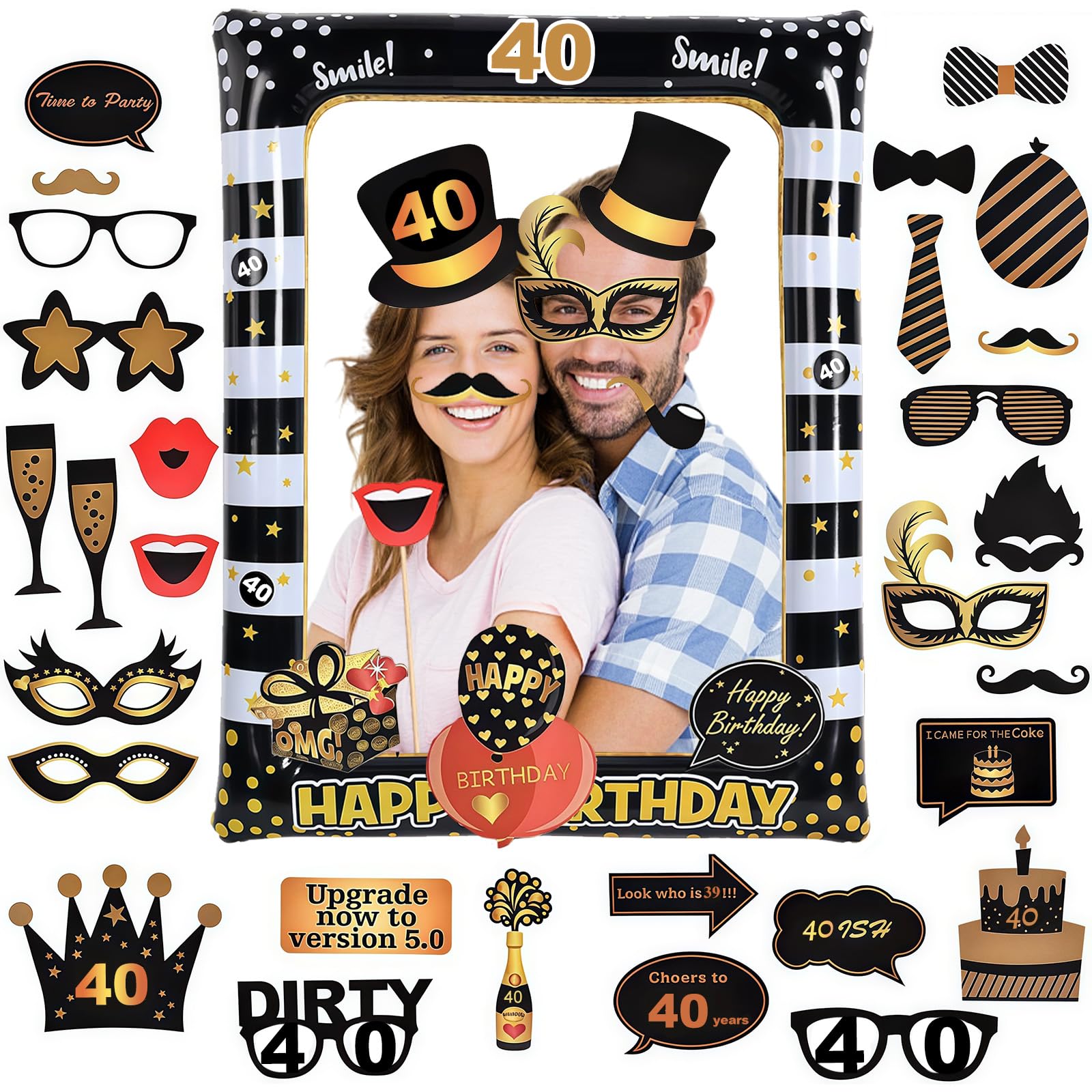 Flintronic Fotorequisiten,Hochzeit Photo Booth, Foto Requisiten, Party Foto Booth Props für JGA Partydeko, Partei Dekorationen