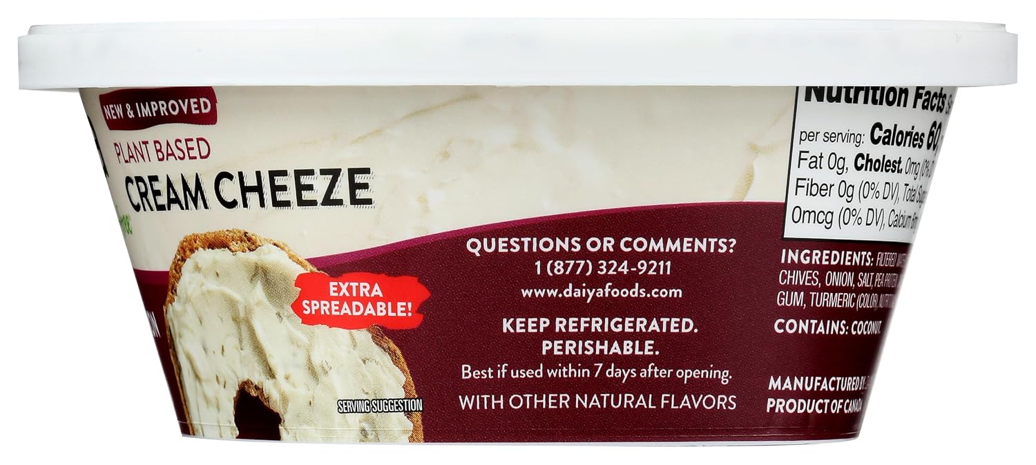 Daiya, Chive and Onion Cream Cheese Style Spread, 8 oz