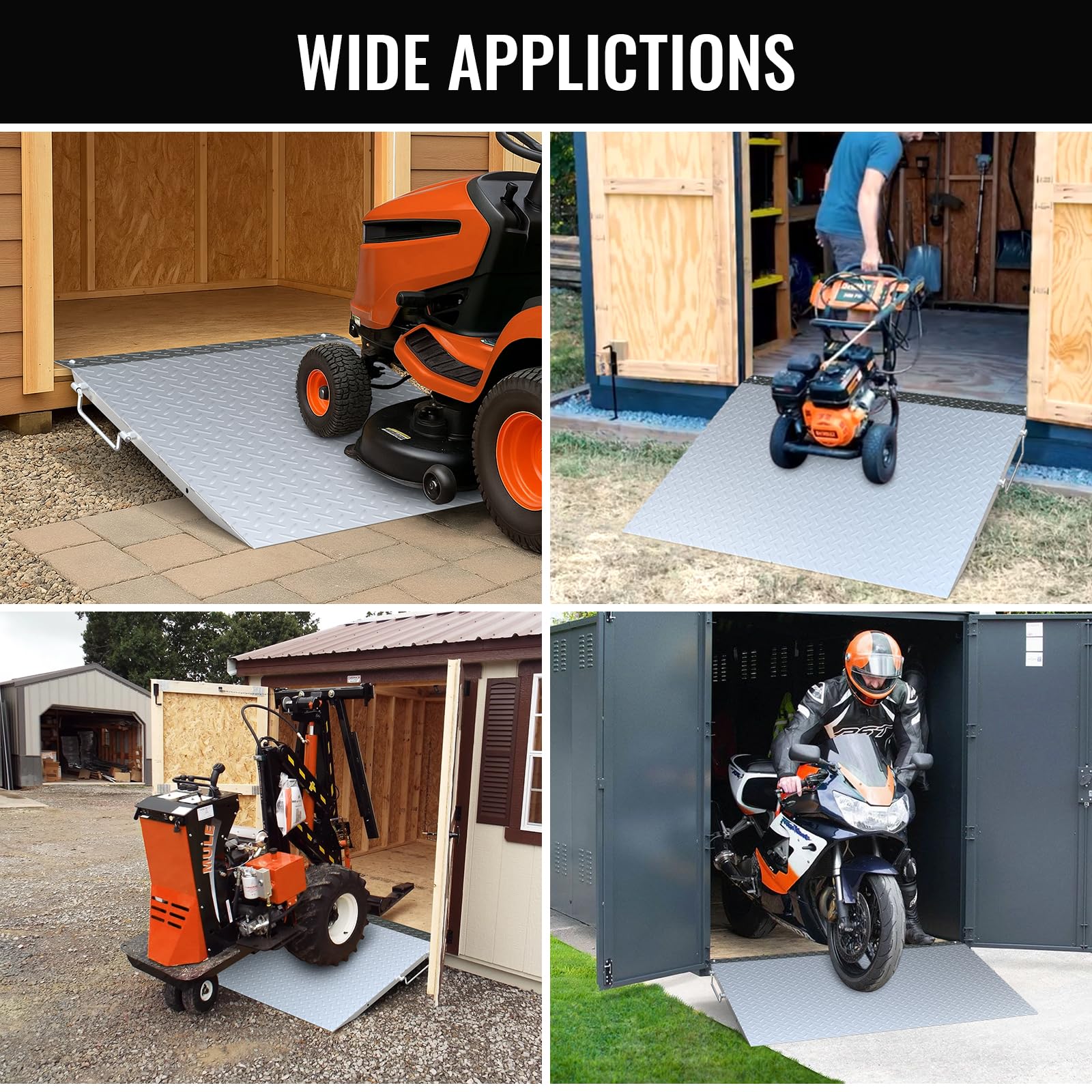 Riding Mower Shed Ramp - Heavy Duty & Anti-Slip -6 Riding Mower Shed Ramp - Heavy Duty & Anti-Slip -6