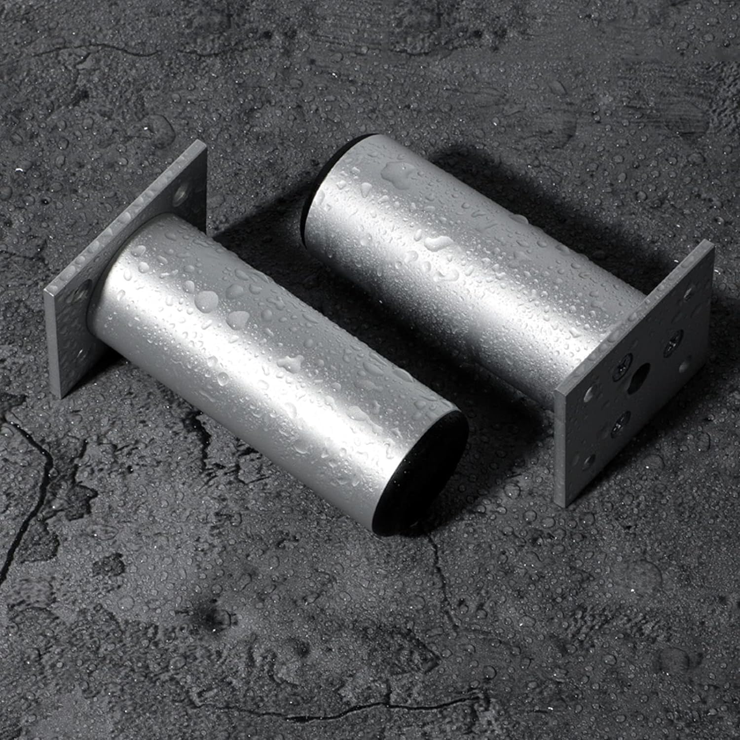 Metalowe nogi do mebli, Regulowane metalowe nóżki meblowe zestaw 4 okrągłych nóżek pod sofę(Silver,6cm/2.4in)