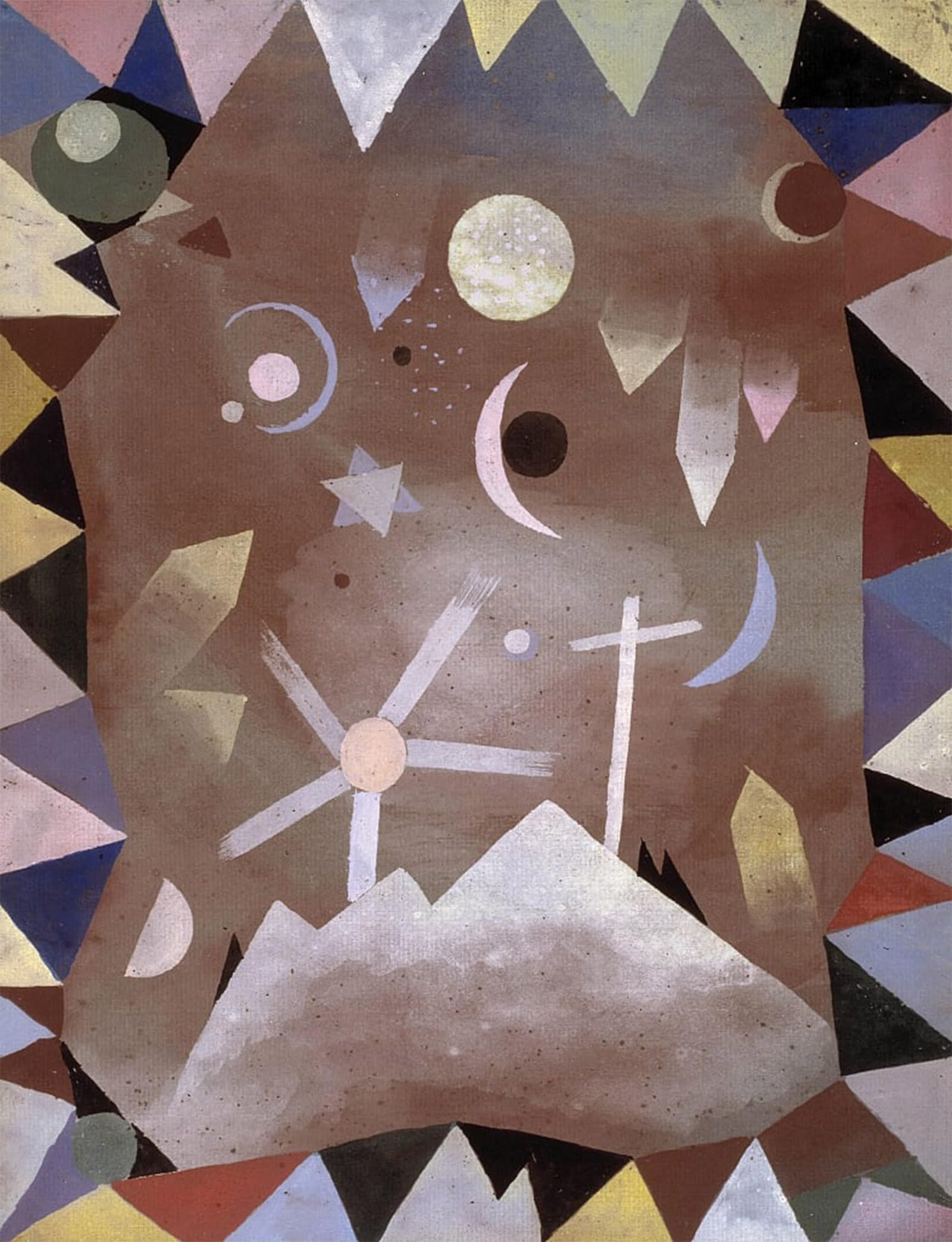 Posteriik No Frame Famous Print Pop Art Wall Art Graffiti Above Mountain Level Above Mountain Summit By Paul Klee Art Prints For Home Decor 60X90cm