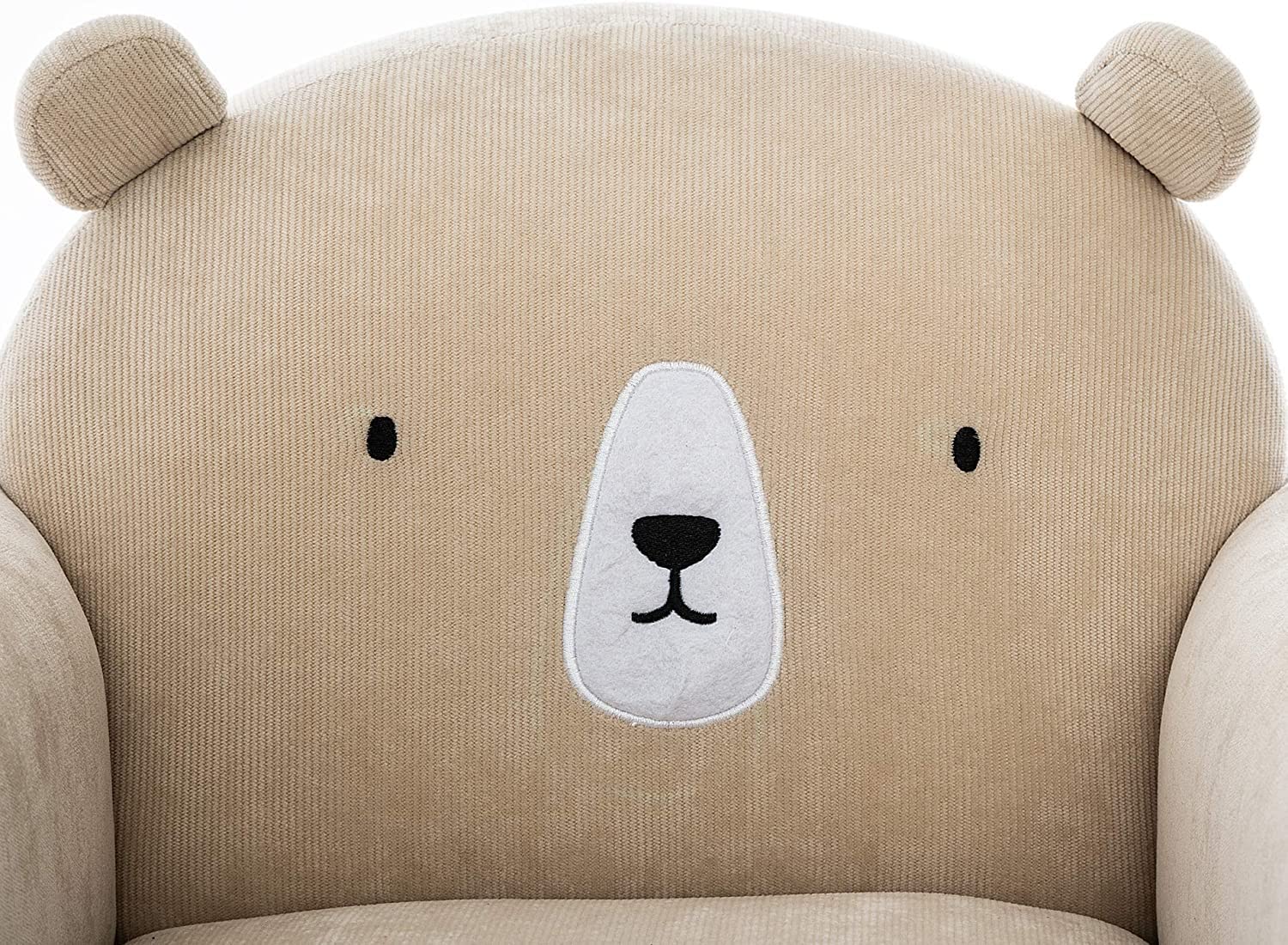Pack : Fauteuil enfant ours beige + Coussin rond ours beige