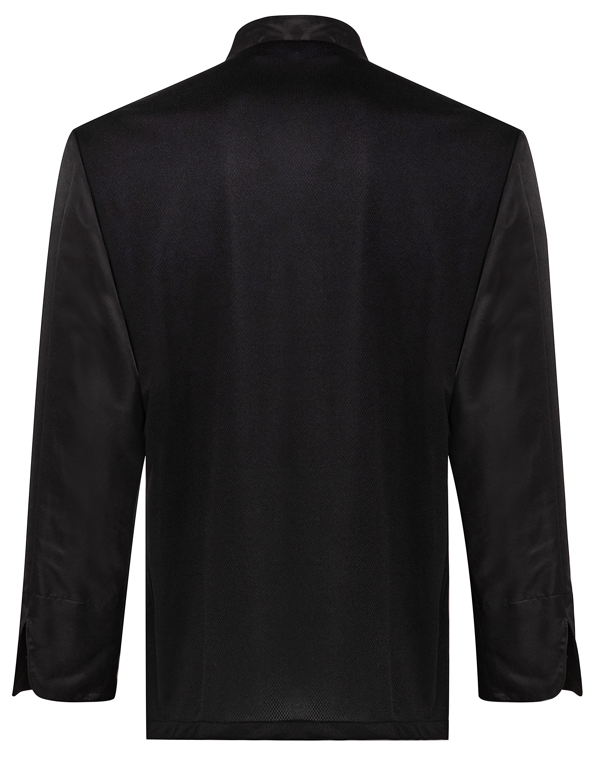 JOBLINE Giacca Cuoco Microclip No Stiro Antimacchia Traspirante in Microfibra Nero tg. XS - 4XL