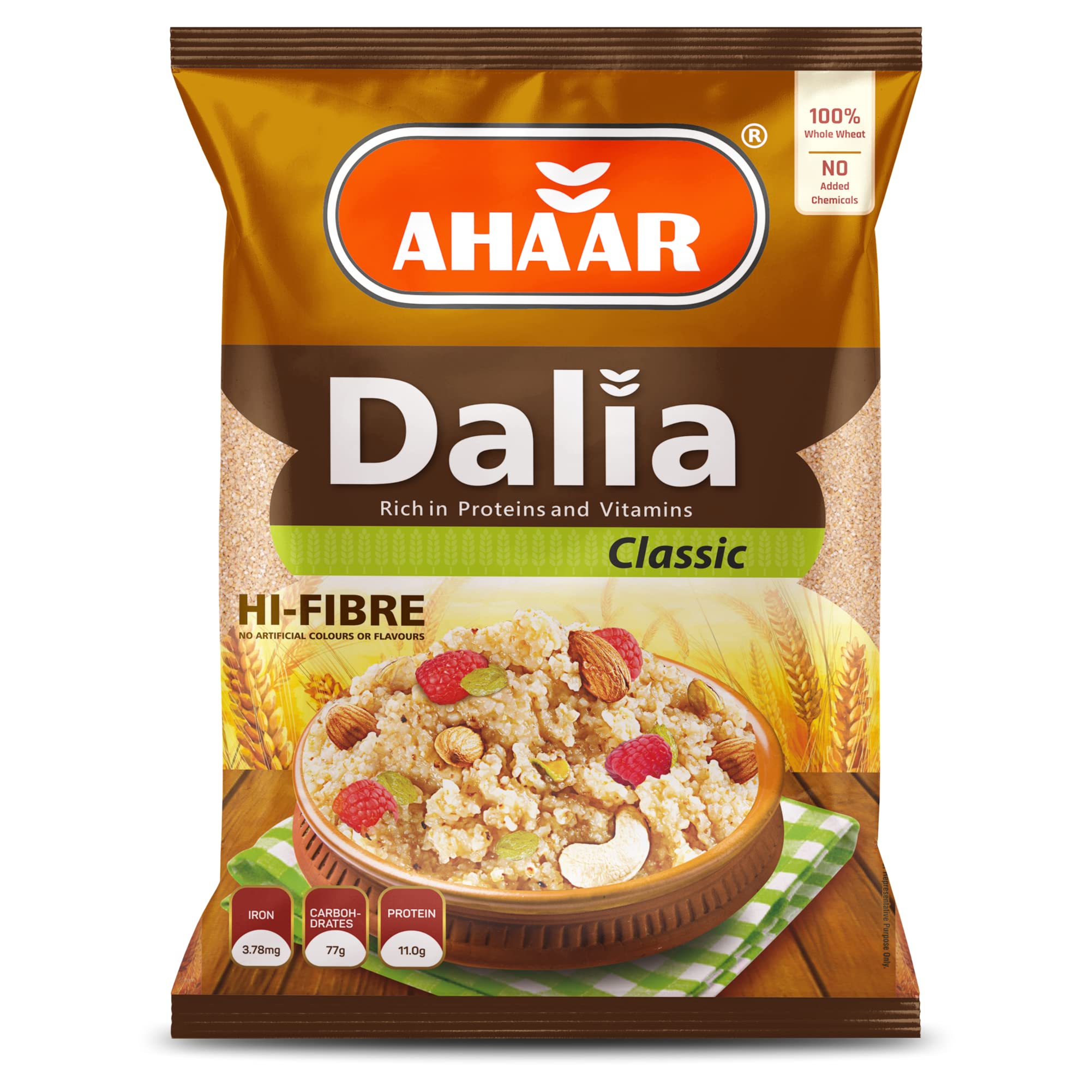 Ahaar Hi-Fibre Classic Dalia 2 Kg (500g X 4 pack)