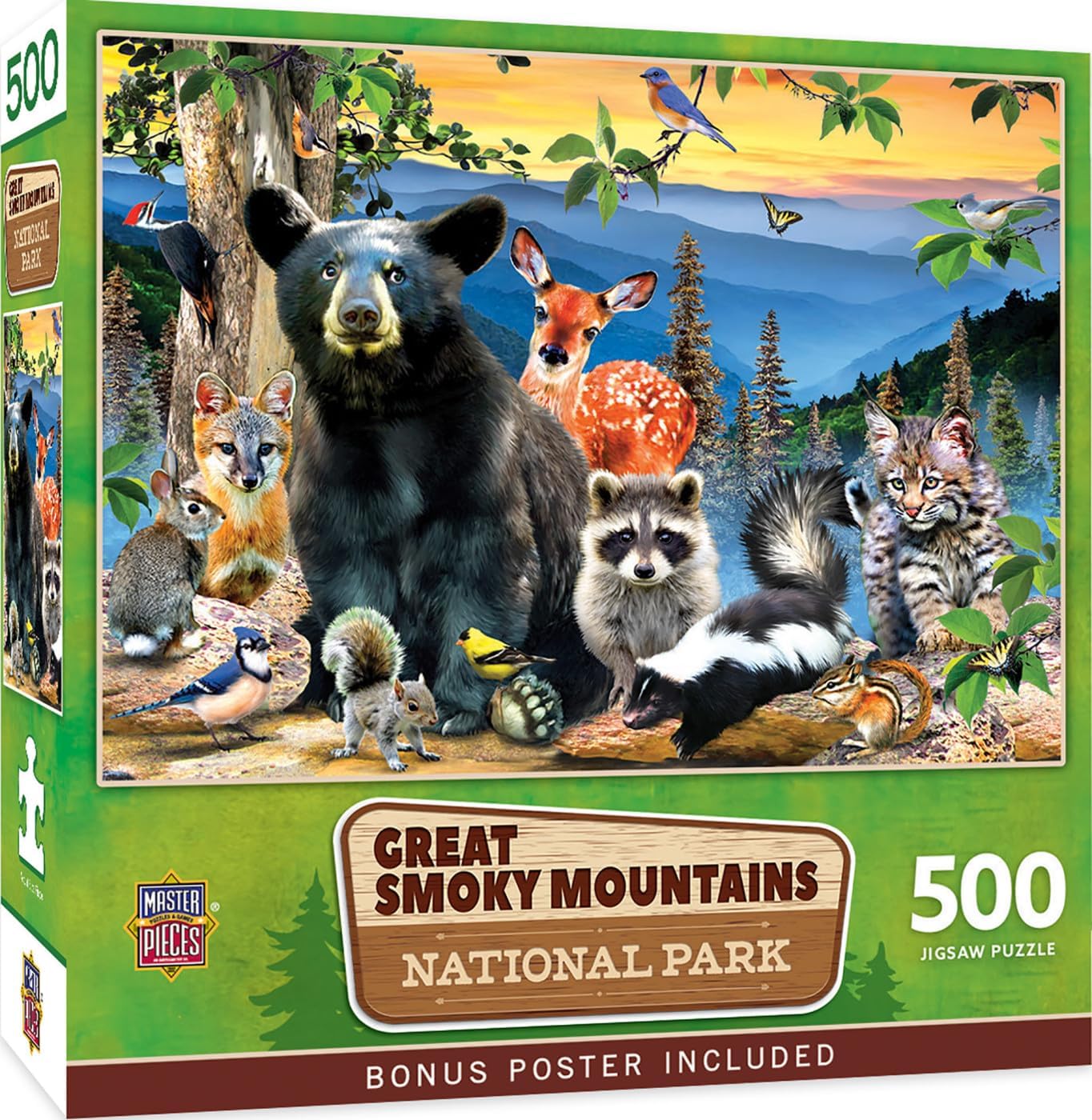 MasterPieces 500 Pieces Jigsaw Puzzle for Adults, Family, Or Youth - Great Smoky Mountains National Park- 15"x21"
