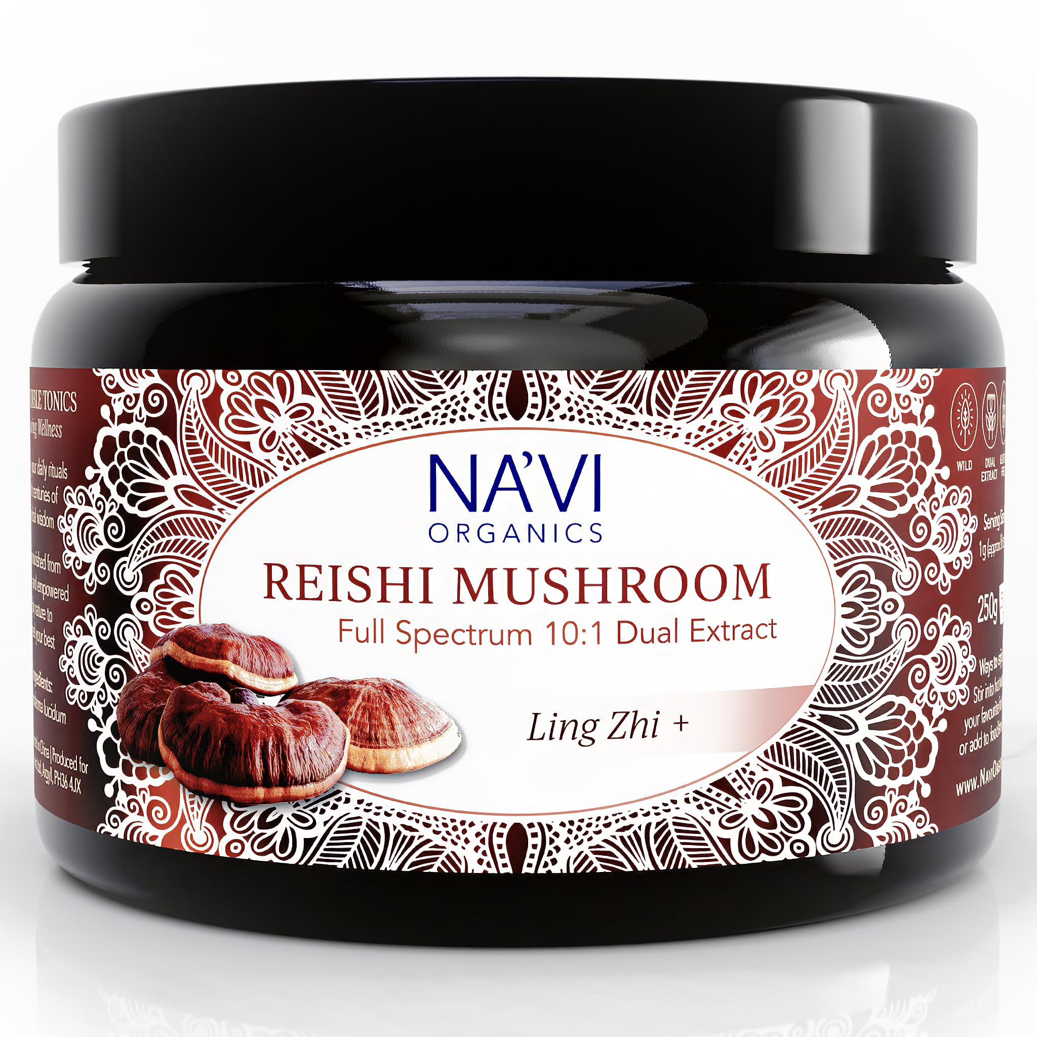 Full Spectrum Duanwood Reishi Mushroom (Dual Extraction) Extract Powder - Wild Cultivated (250g)