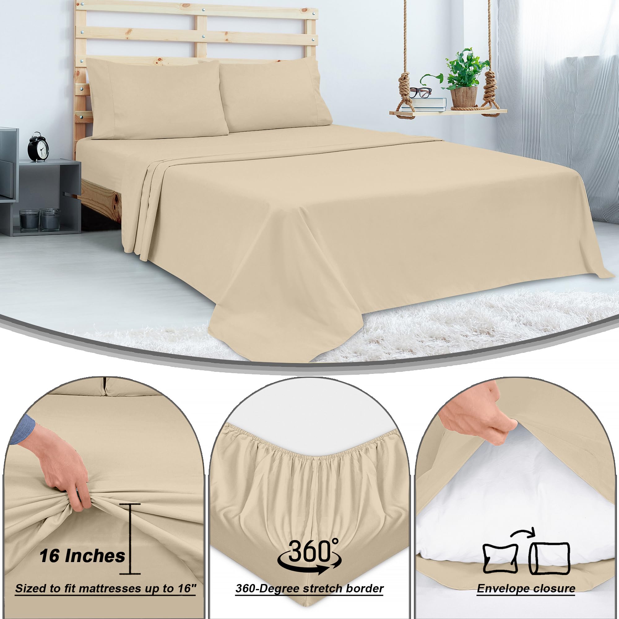 MODERN LIVING 300スレッドカウント クイーンシーツセット MODERN LIVING 300スレッドカウント クイーンシーツセット 【公式通販】