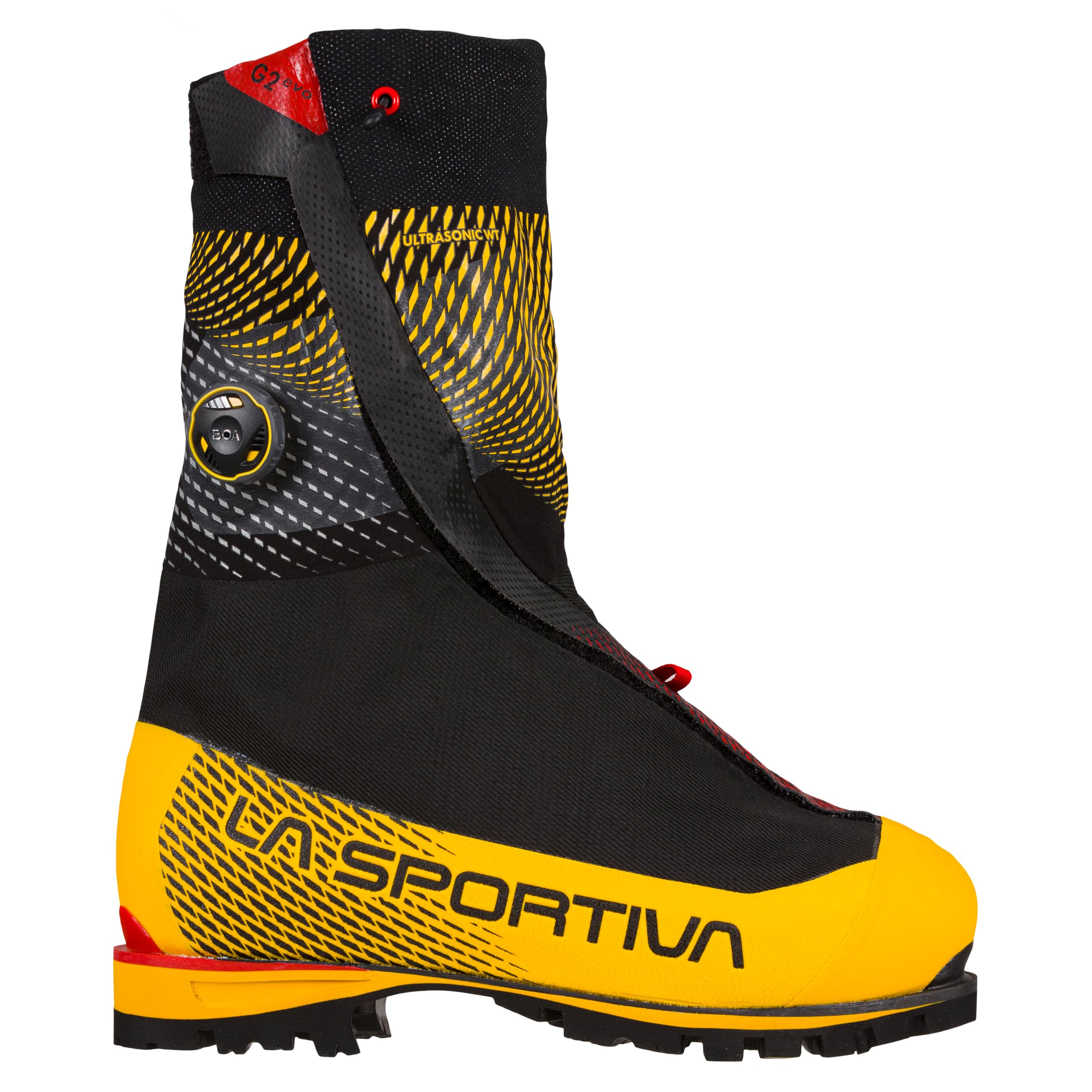 La Sportiva Men's G2 EVO Mountaineering Boots, Black/Yellow, 10.5
