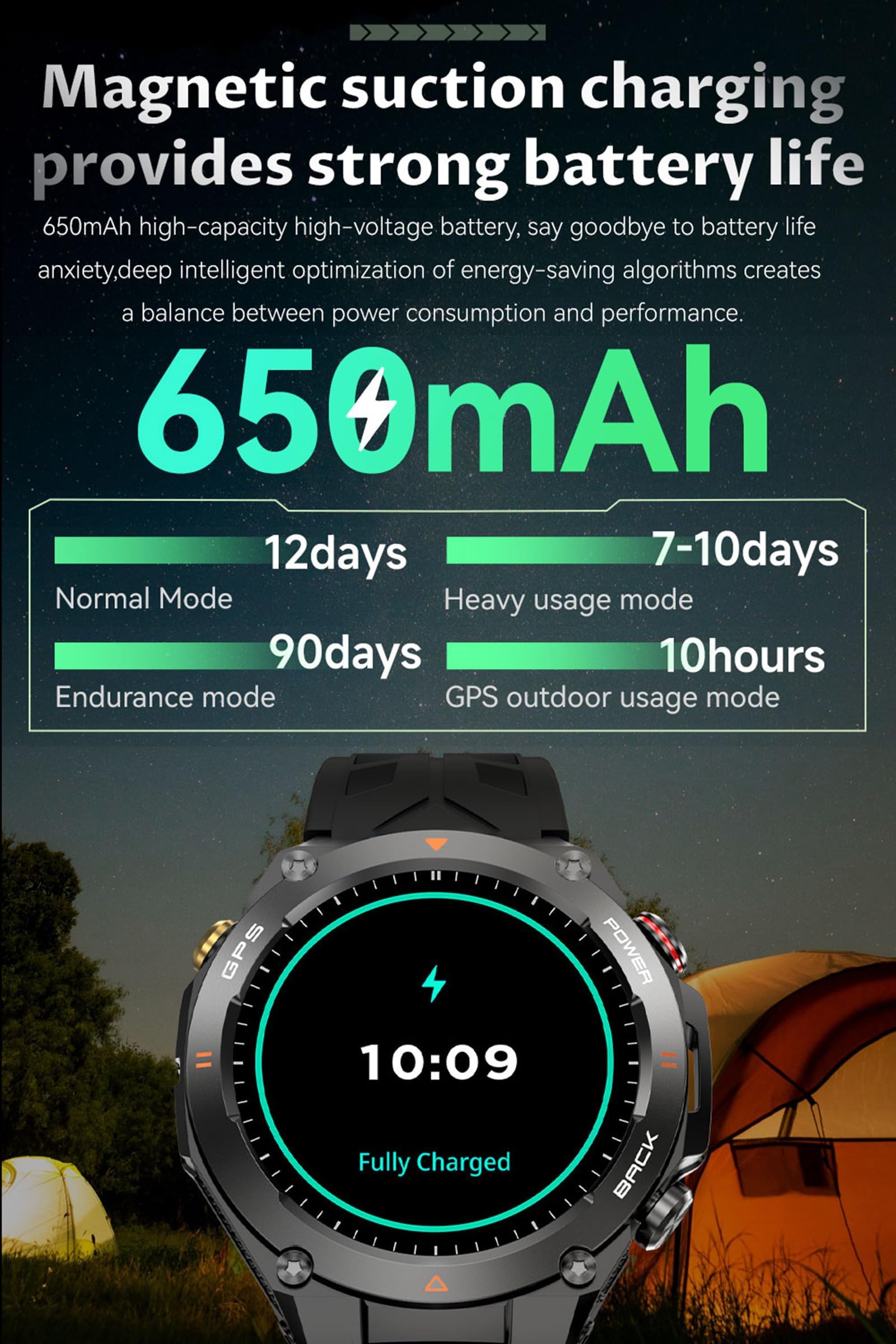 findtime Orologio da polso da uomo e da donna, GPS, orologio militare con bussola, barometro, funzione di telefono, tracker del sonno, fitness, contapassi, orologio sportivo per attività all'aria