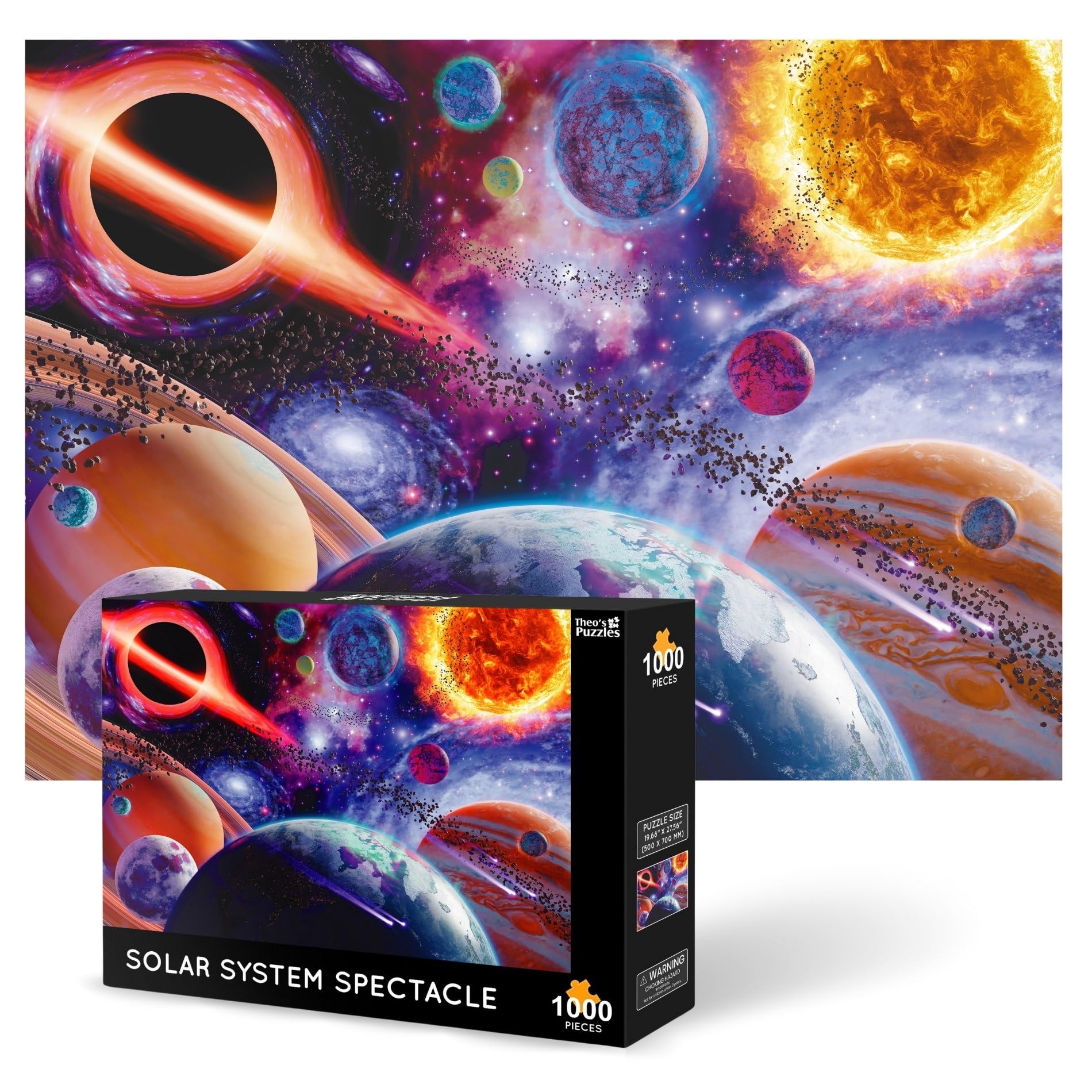 Theo's Puzzles Jigsaw Puzzles 1000 Piece Puzzle for Adults, Families Space, Solar System Spectical Pieces Fit Together Perfectly