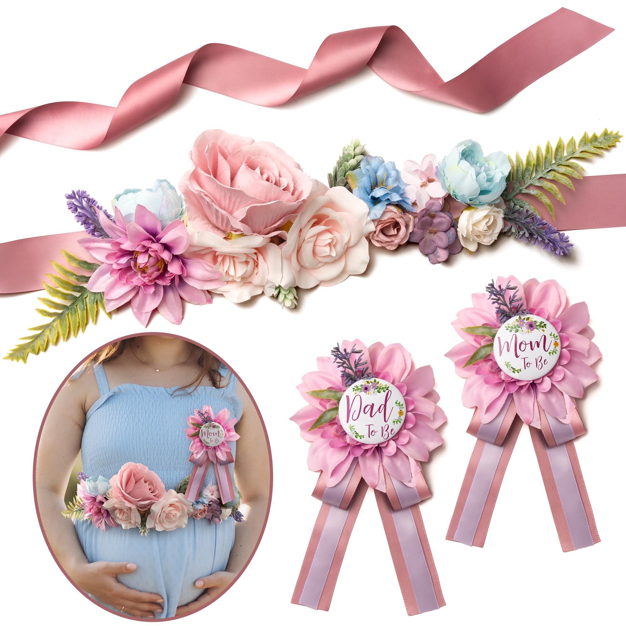 Regalos de fiesta de baby shower para revelación de género, accesorios para fotos de embarazo, recuerdo