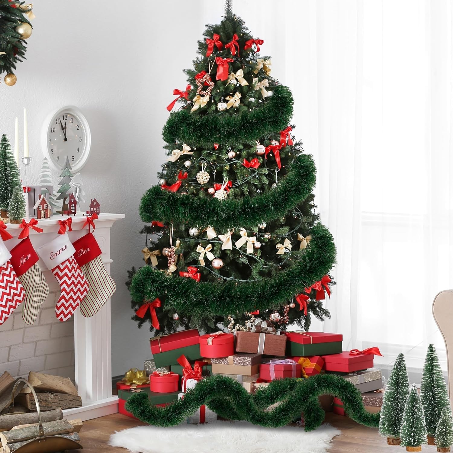 Amazon.co.jp: 50フィート クリスマスグリーンガーランド クリスマス