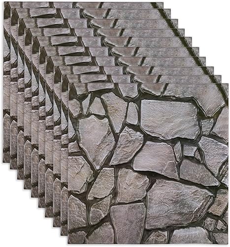 Miniatura 6 de Paneles de pared 3D, pared de ladrillo de 9.6 pies cuadrados autoadhesivos, papel tapiz extraíble, impermeable, espuma de PVC, pintable para