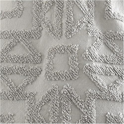 Miniatura 5 de ALturn Juego de funda de edredón de 3 piezas, matrimonialqueen, manualidades blancas con Furball para cama doble, juego de ropa de cama