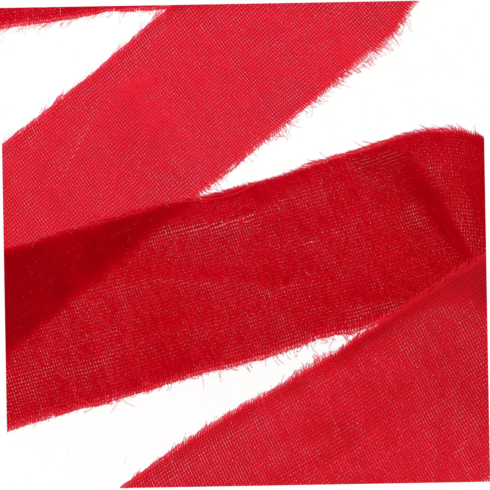Operitacx 12rollen Handgerissene Samtbänder Für Hochzeiten -dekoration Und Geschenkverpackung Pro Große Rote Farbe Für Feste Und Kreative Projekte