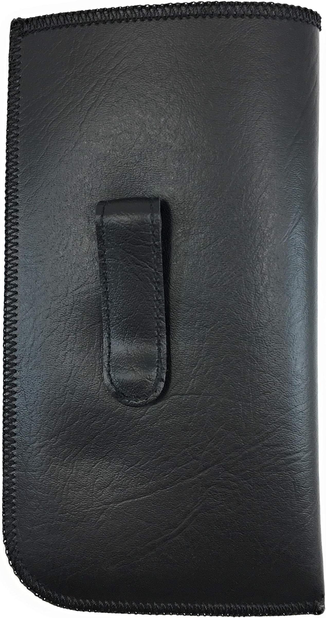 Extra Large Soft Slip in Glasses Case with Pocket Clip for Eyeglasses & Sunglasses for Men & Women
