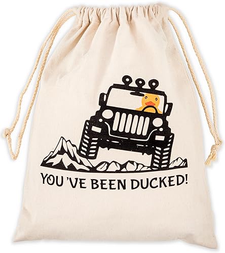 Jeep Ducks - Bolsa de pato con cordón para patitos, 14 x 11 pulgadas, patos de goma para bolsa de ducking Jeep con capacidad para hasta 50 patos