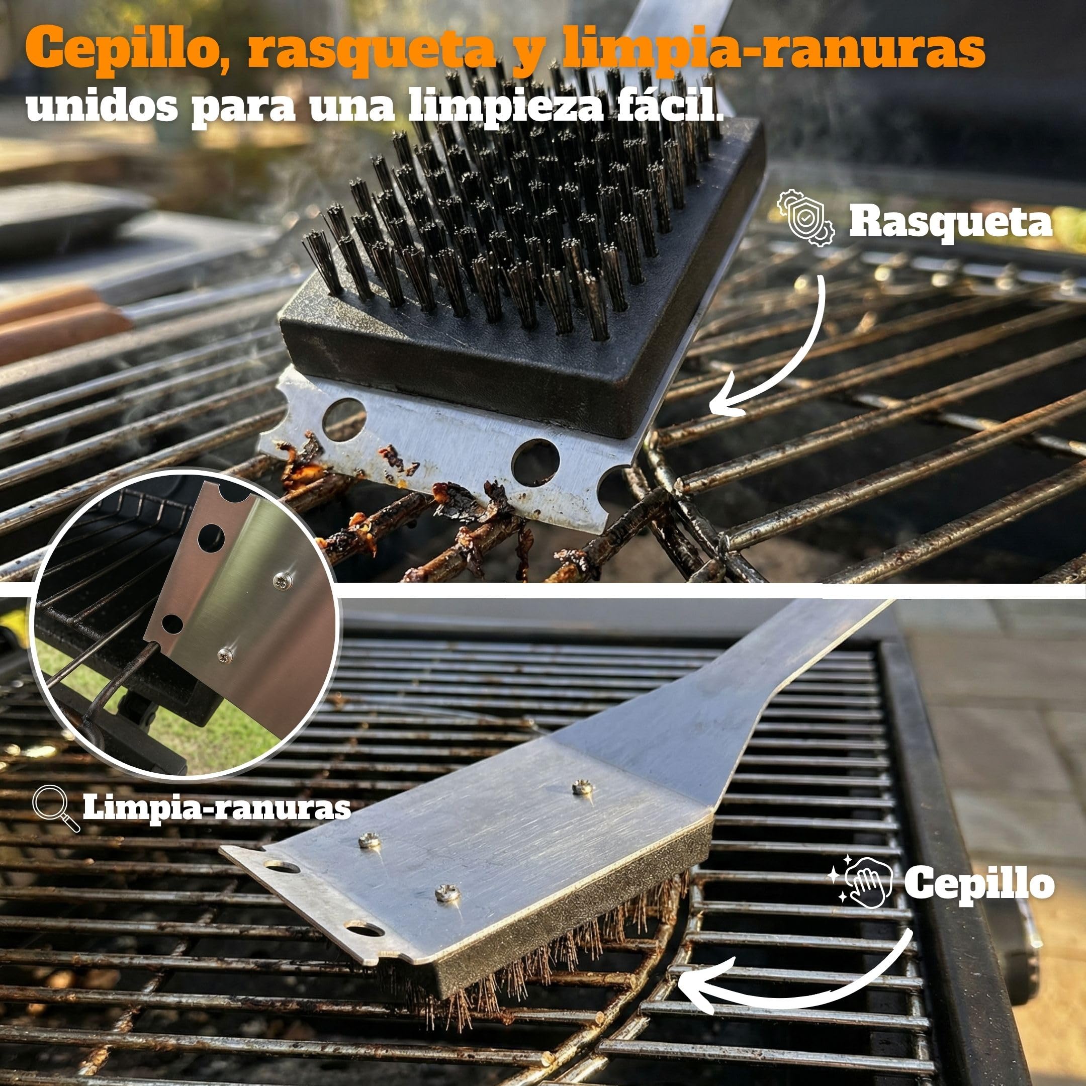 Set Barbacoa Hombre - Utensilios Acero Inoxidable en maletín metálico