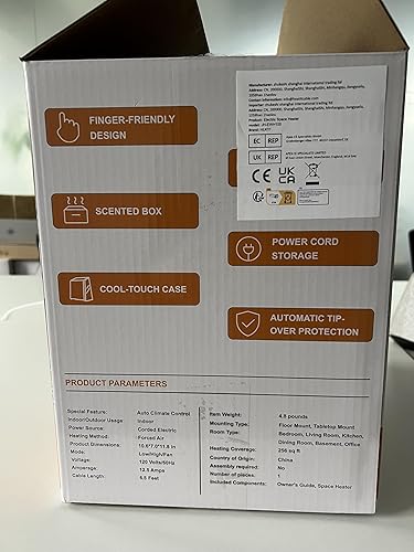 Miniatura 9 de HEATIT Calentador de espacio con control remoto para interior, pantalla digital con termostato, que contiene plasma y ozono, temporizador de 1 a 12