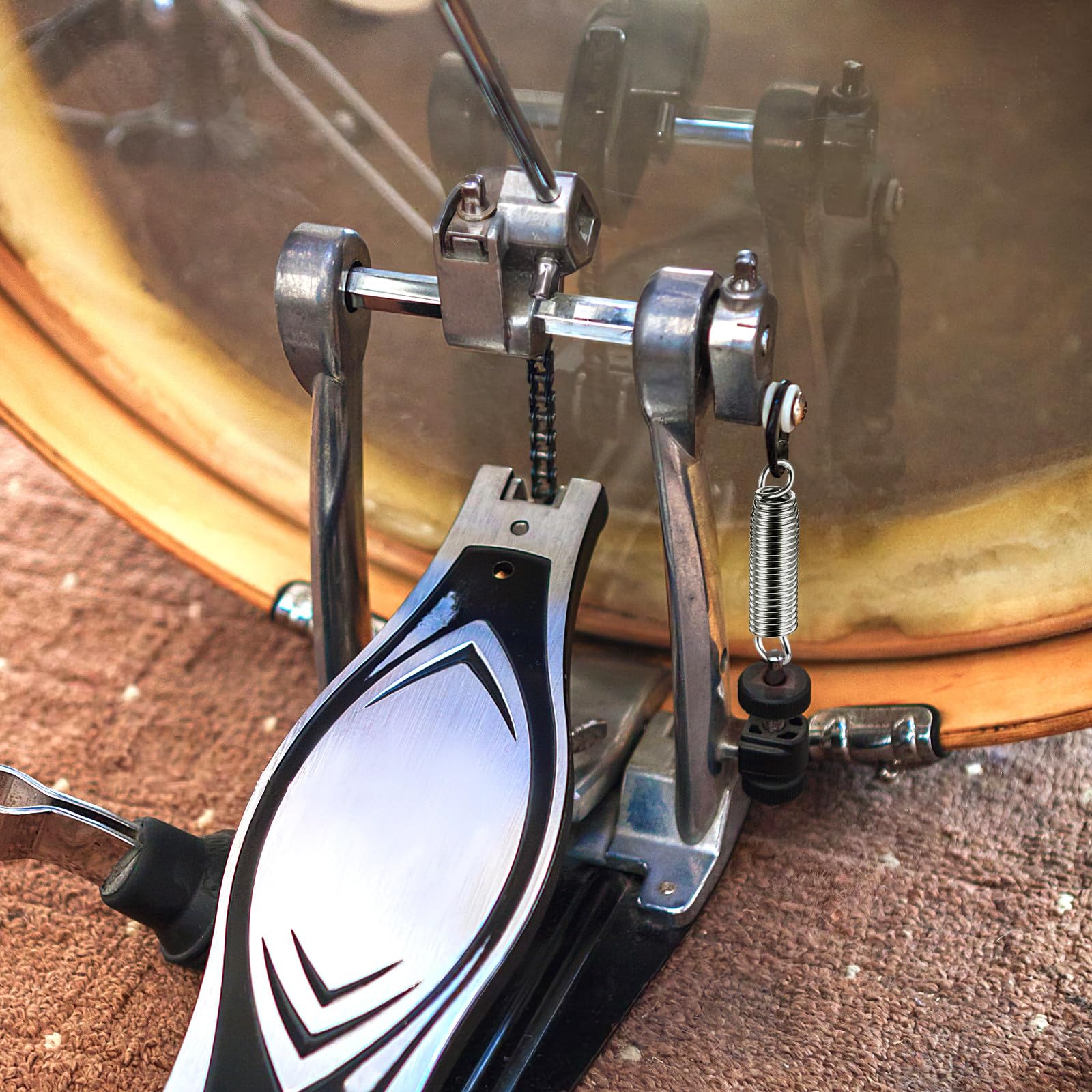 2pièces Ressort de Pédale de Batterie Acier Inoxydable Ressort de Pédale de Grosse Caisse et Facile à Installer pour Accessoires Instrument de Percussion