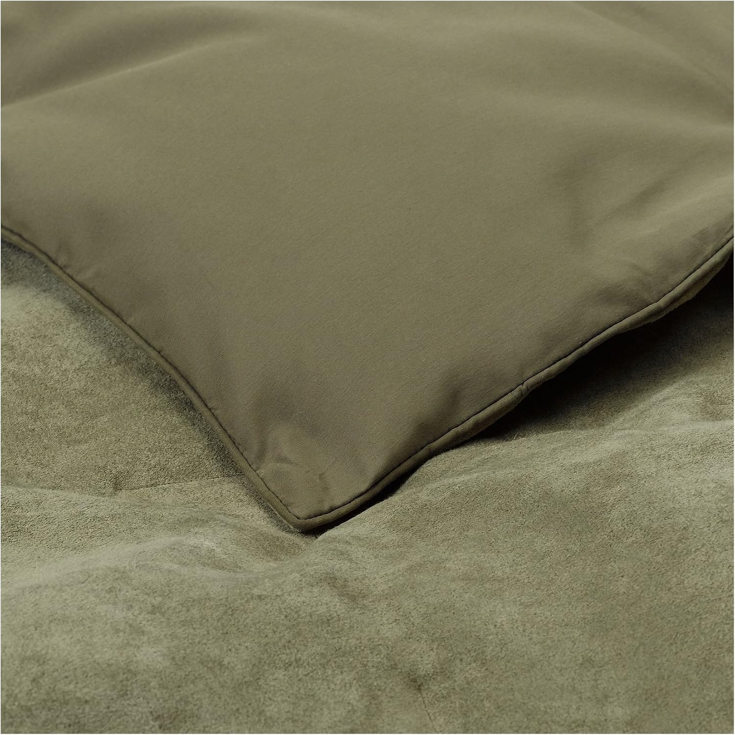 Blue Ridge Home Fashions Microsuede Feather Full/Queen Comforter Set, Olive