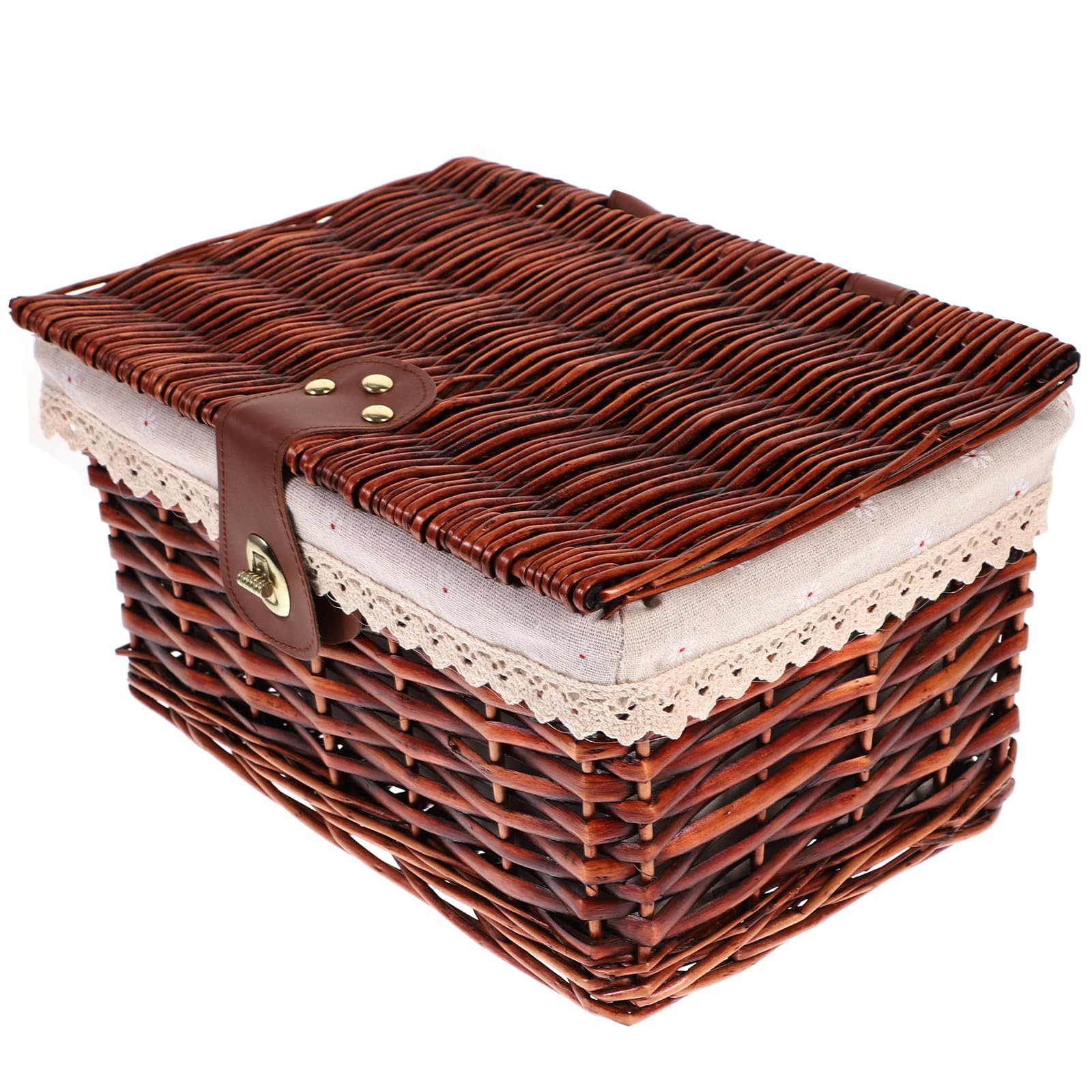 Panier de rangement en paille anti-usure pour éliminer le désordre