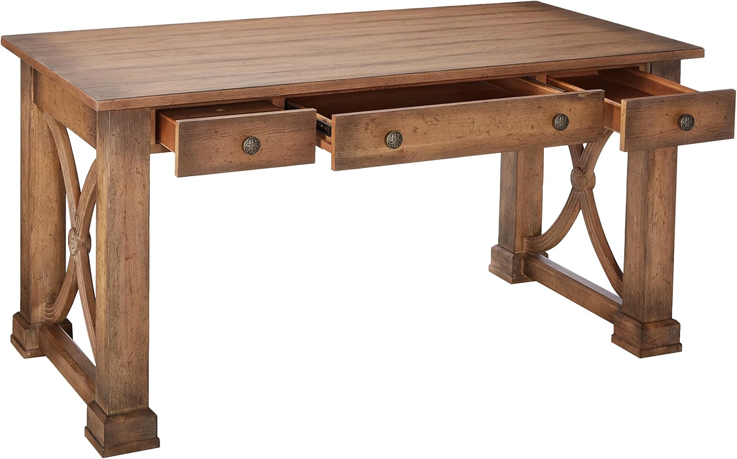 Hooker Furniture 638-10005 Melange Architectural Writing Desk, Light Wood