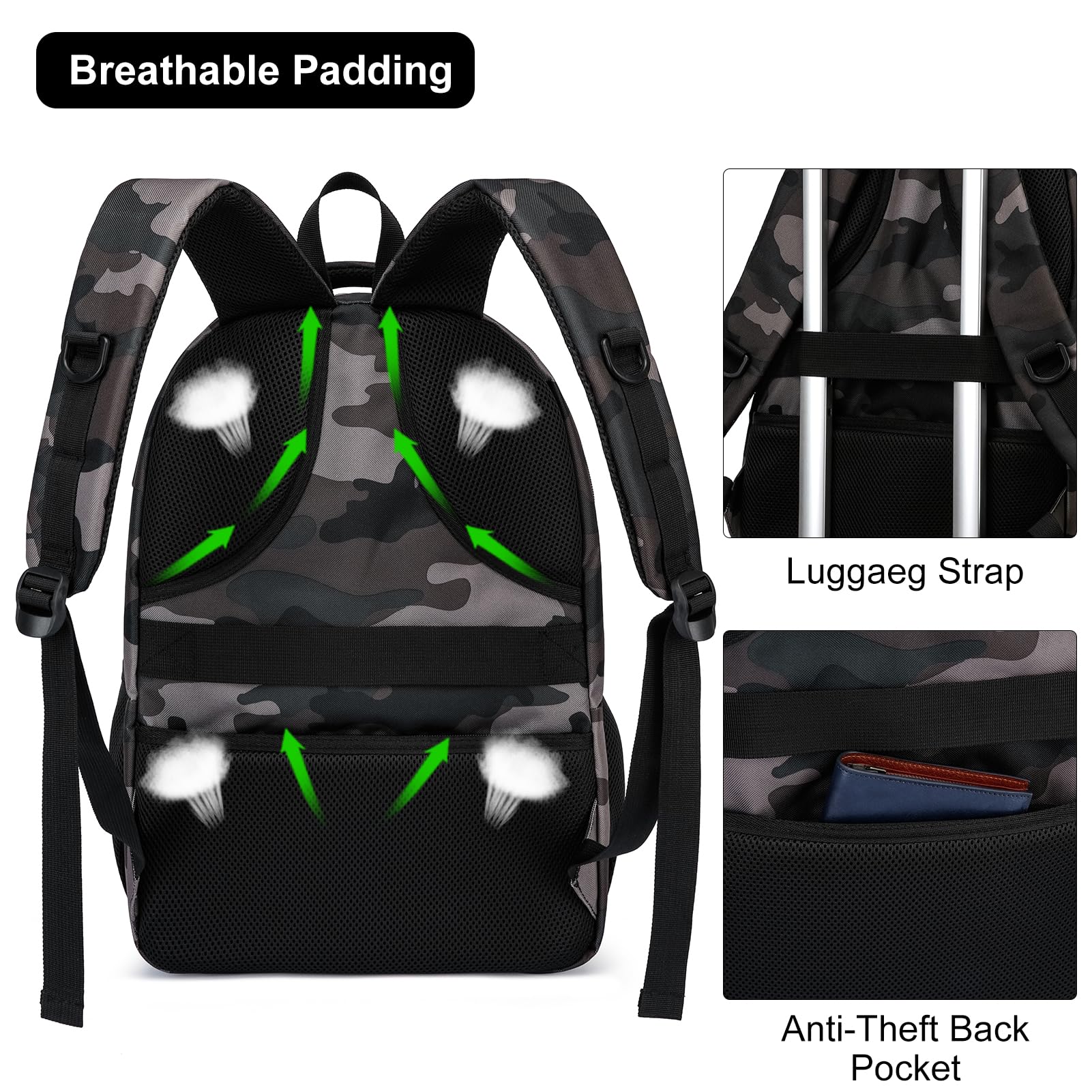 BIKROD Sac à dos P24 pour ordinateur portable 15,6"