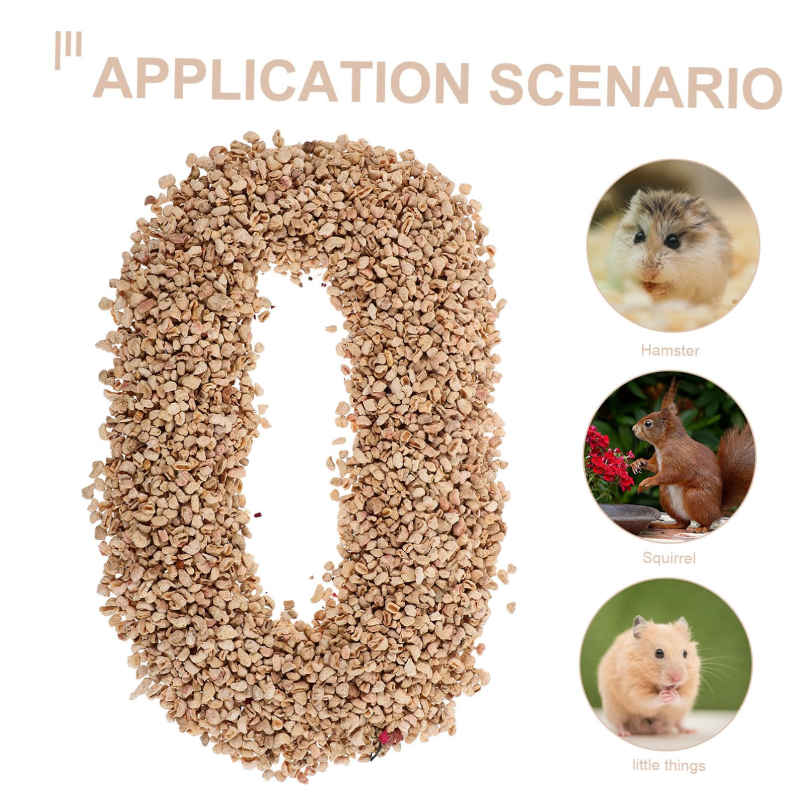 Toyvian Lettiera Naturale per Criceti e Topi, Fiori, Erbette e Tutoli di Mais, 1000g, per Gabbia e Habitat, Facile Manutenzione Estiva Colore Casuale