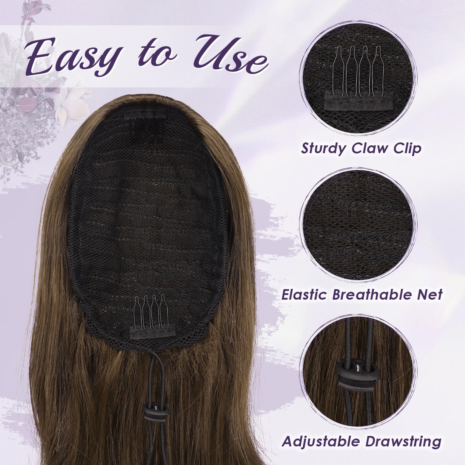 FESHFEN Drawstring Ponytail Extension - Image 3