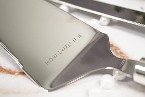 Miniatura 8 de Kate Spade Bridal - Juego de cuchillos y servidores personalizados para tartas de boda, juego de corte de pastel de boda grabado, accesorios y