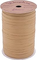 Vista 3 de Rollo de cinta de rafia mate de 100 yardas para embalaje y decoración de papel kraft (raft)