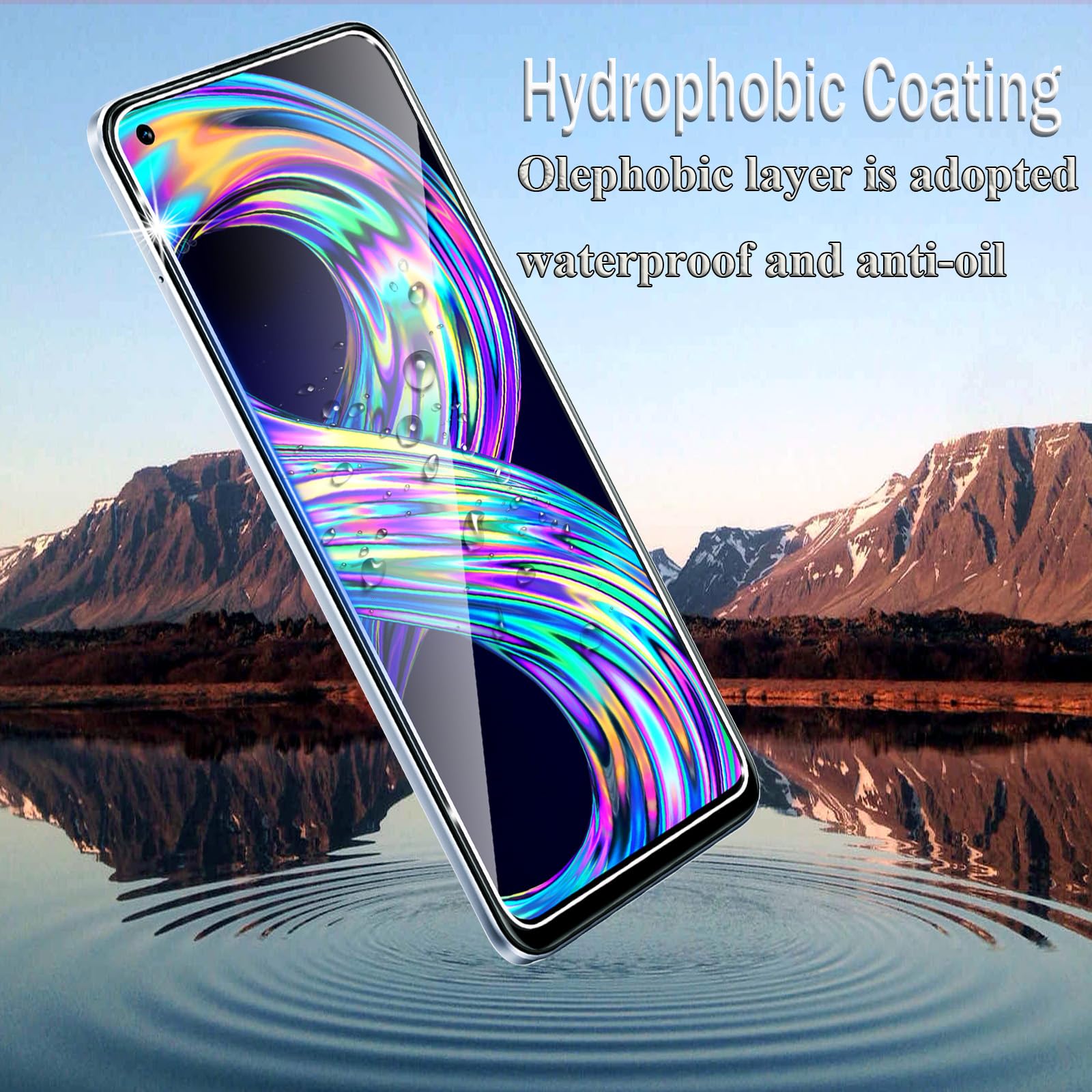 Vauki 3 Pezzi Vetro Temperato per Realme 8i 4G Pellicola