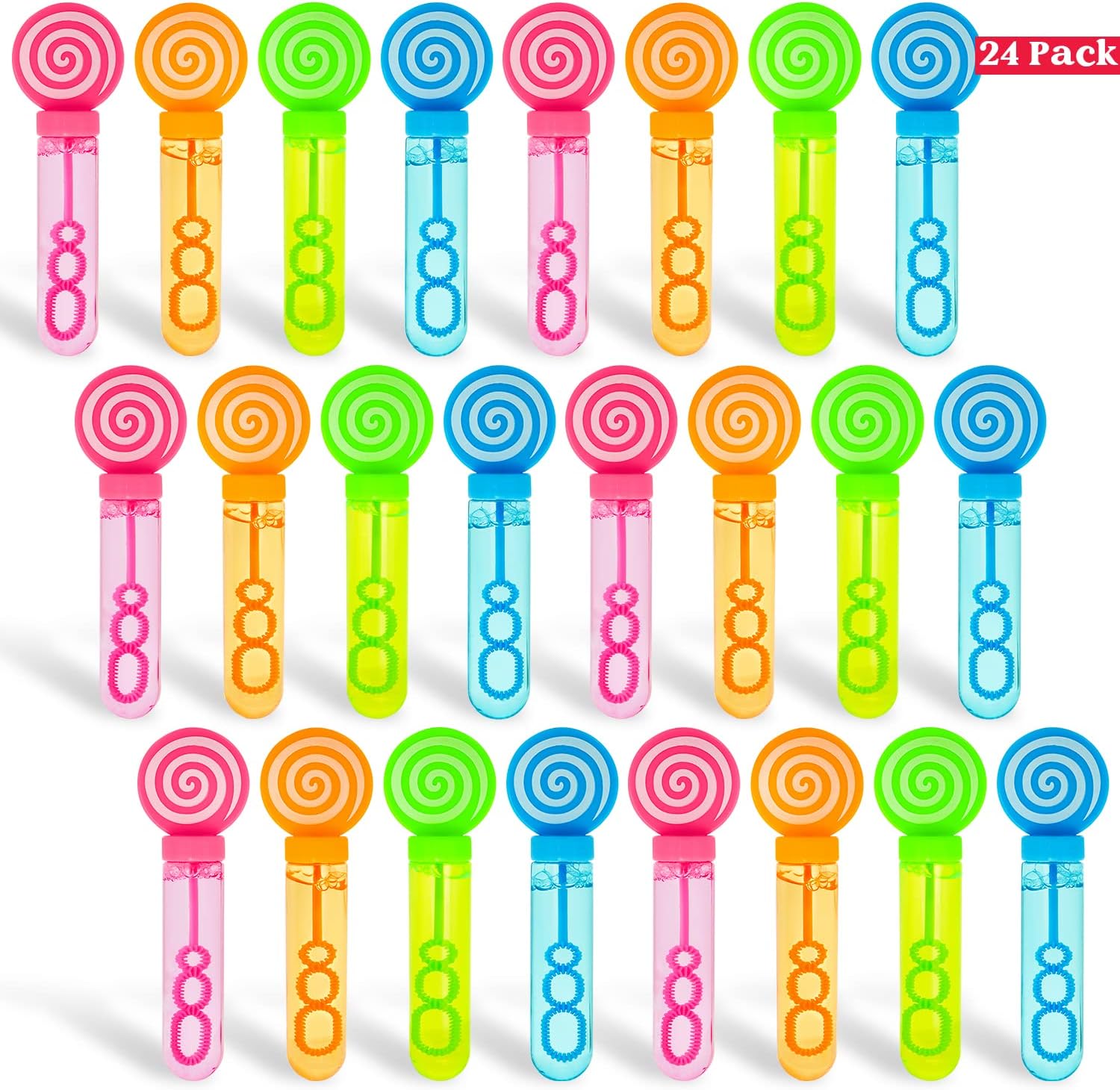 JOYIN 24 Pack Mini Bubble Wands for Themed Birthday, Wedding, Bubble Maker Toys for Kids, Summer Gifts Bubbles Fun Toys